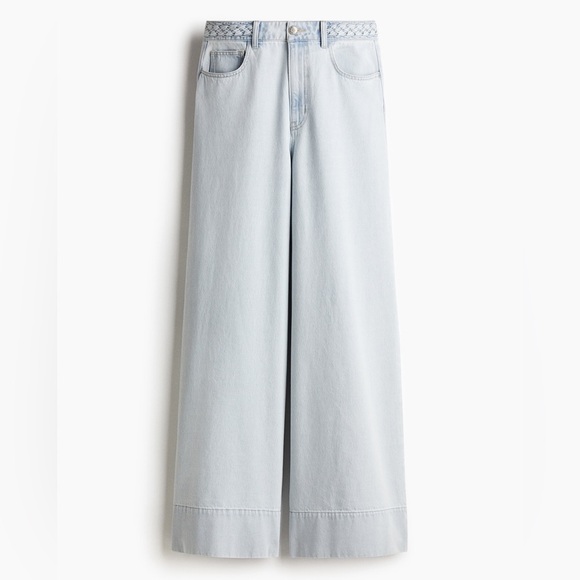 H&M NWT WIDE HIGH WAISTED JEANS - Picture 2 of 7